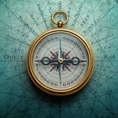 Photo of a compass