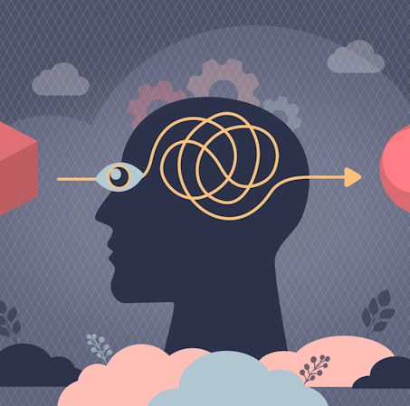 Photo of brain converting a square to a circle while processing visual inputs