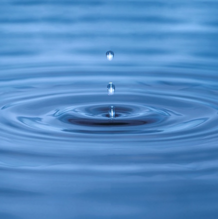Ripples made from a pebble splashing in a pond